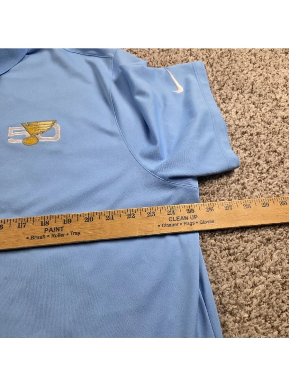 Nike St. Louis Blues NHL Polo Mens 2XL Blue Standard Fit Performance